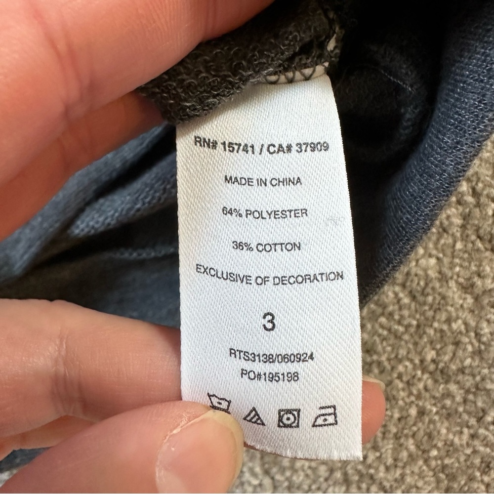 Splendid Dark Gray Crew Neck French Terry Sweatshirt Size 3 - Picture 2 of 3